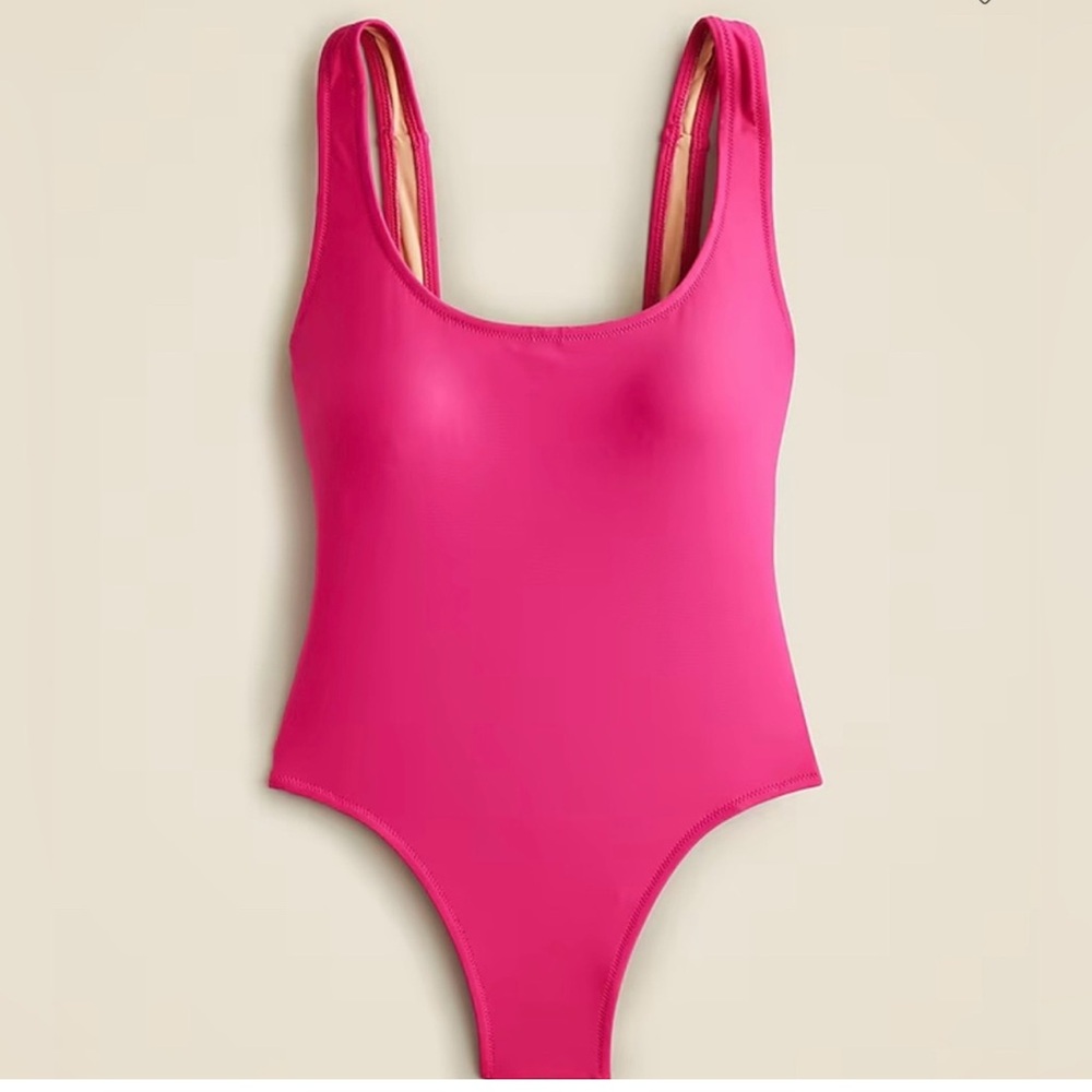 J Crew Scoopback Tank one piece swimsuit NWT SIZE 20 RADIANT FUCHSIA